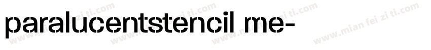 paralucentstencil me字体转换